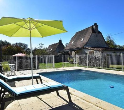 Authentic holiday home with private swimming pool and stunning view in France