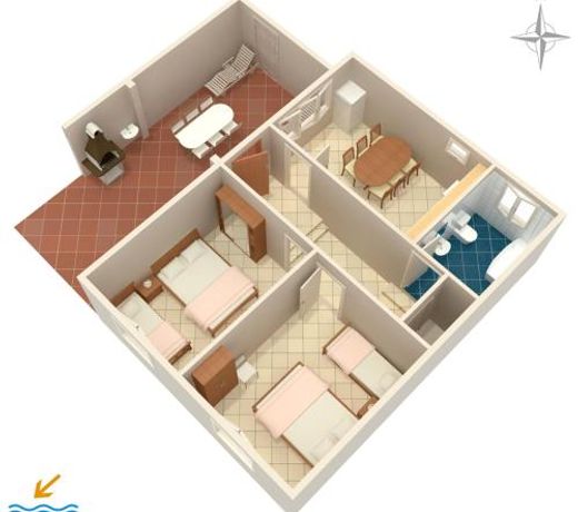 Apartments by the sea Zavode, Omis - 1048
