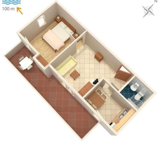 Apartments with a parking space Karigador, Novigrad - 2534