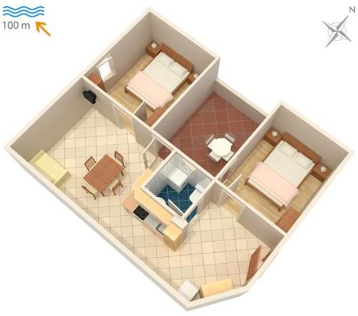 Apartment Karigador 2534b