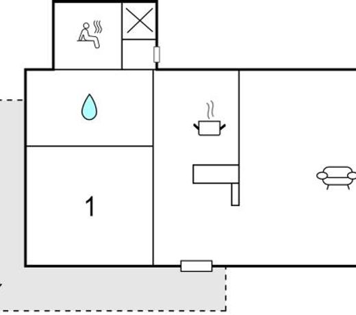 Amazing home in Ljungby with 1 Bedrooms and Sauna