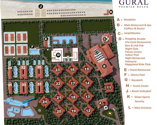 Gural belek карта отеля