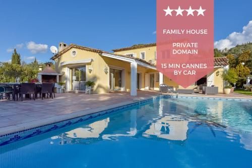 KIKILOUE Villa familiale avec piscine pour 10 a 15 min de Cannes !