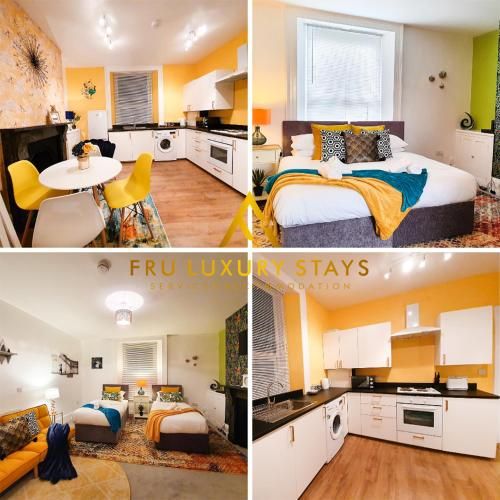 1 Bedroom Apartment -THE MARSEILLE- Up to 3 Guests at Fru Luxury Stays Serviced Accommodation, Plymo