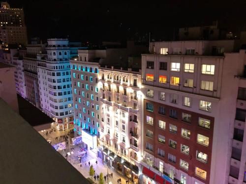 Studio in Madrid with wonderful city view furnished terrace and WiFi