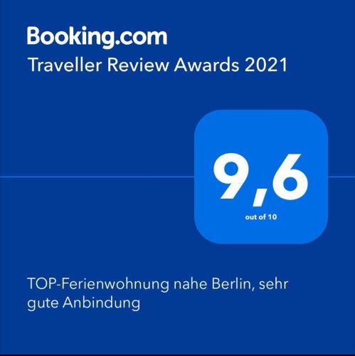 TOP-Ferienwohnung nahe Berlin, sehr gute Anbindung