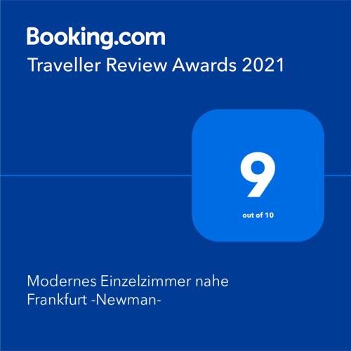 Modernes Einzelzimmer -Room Paul Newman- nahe Frankfurt, mit Mini Kuche