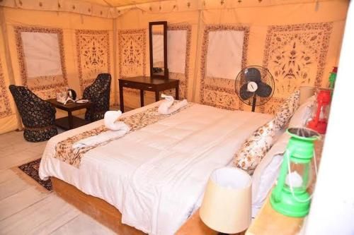 golden sandstone hotel desert Safari camp