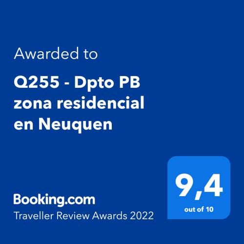 Q255 - Dpto PB zona residencial en Neuquen