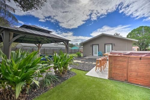 Beachy Palm Harbor Escape Swim Spa Pool and Gazebo