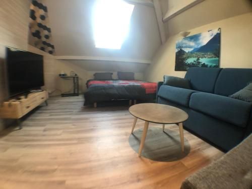 Au bord du lac d’Annecy, logement type Loft, dans résidence avec plage et ponton privée