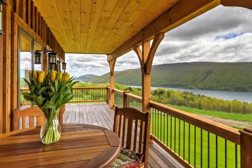 Naples Cabin with Large Wraparound Deck and Lake Views!