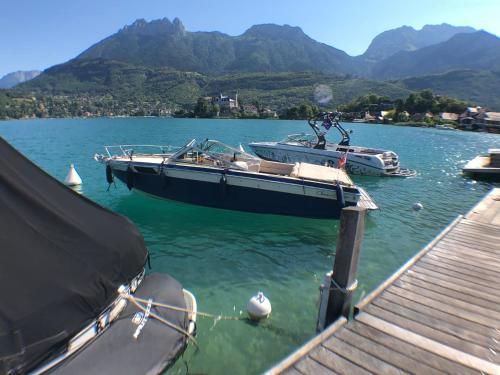 Rare : au bord du lac d’Annecy, cosy appartement en rez de jardin avec terrasse privative