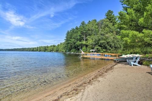 Panther Pond Cabin with 200 Ft Sand Beach and Dock