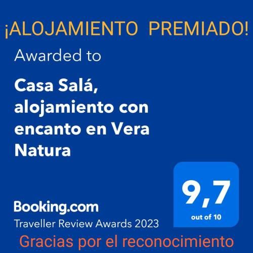 Casa Salá, alojamiento con encanto en Vera Natura