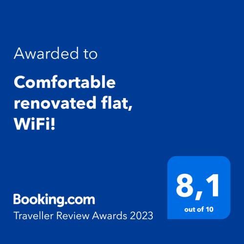 Comfortable renovated flat, WiFi!