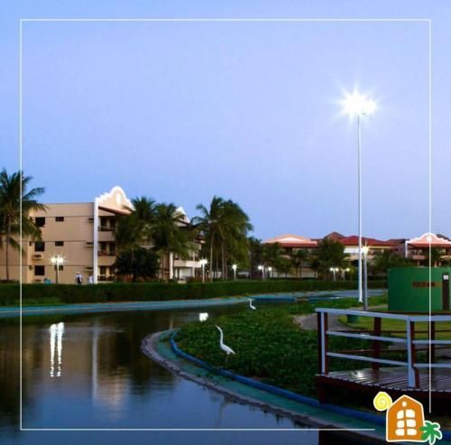 Apartamento no Aquaville Resort, do lado da sombra e perto da praia