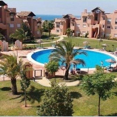 2 bedrooms appartement with sea view shared pool and enclosed garden at Casares 1 km away from the beach