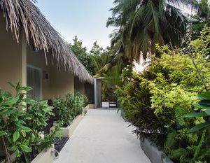 Tropical Village Dunikolu Island Maldives