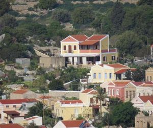 House on the Hill Symi town Greece