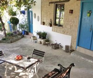 Traditional village stone house outdoor courtyard Lasa Cyprus