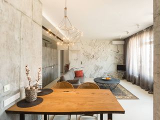 Modern apartment with unique design church view