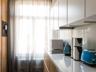Modern apartment with unique design church view