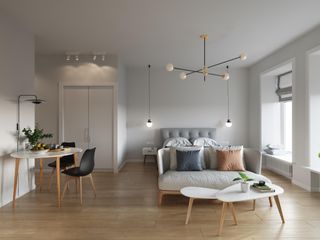 Апартаменты студио 35 кв. м, собственных ванных: 1, в Центральный район