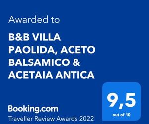 B&B VILLA PAOLIDA, ACETO BALSAMICO & ACETAIA ANTICA La Bertolda Italy