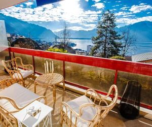 Wonderful terrace mountains and lake view Montreux Switzerland