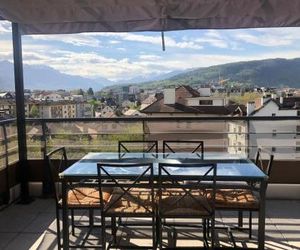 Panoramic view, outstanding attic apartment Annecy France