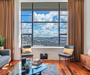 City and Harbour Views From Stylish CBD Apartment Auckland New Zealand