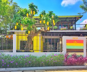 Peaceful and Colorful Bangalow in town along river Sukhothai City Thailand