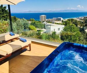 Fly View Flats BLUE Jacuzzi Sea View Rhodes Town Greece