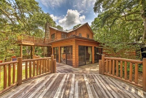 Photo of Quiet Inverness Log Cabin with Furnished Deck!