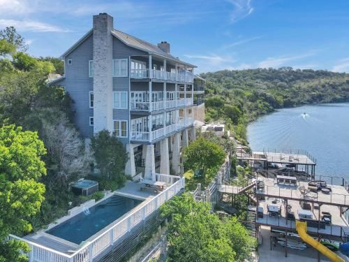 Photo of Luxury Lake Marble Falls House with Swimming Pool Hot Tub and private boat slip