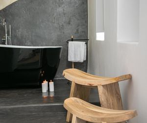 Luxury Cave Villa with Outdoor Hot Tub with Sea Sunset View Santorini Island Greece