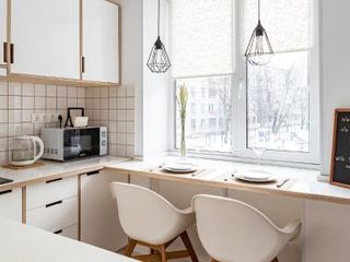 White apartment on the island.