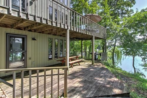 Photo of Lakefront Waupaca Home with Pool Table, Dock and Views!