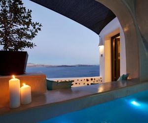 Blue Art Caves Santorini Island Greece