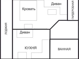 1-комнатная квартира