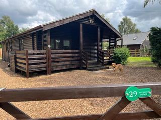 Фото отеля Cheerful 3-bedroom cabin with hot tub