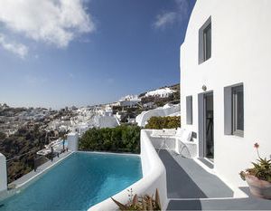 Ikies Traditional Houses Oia Greece